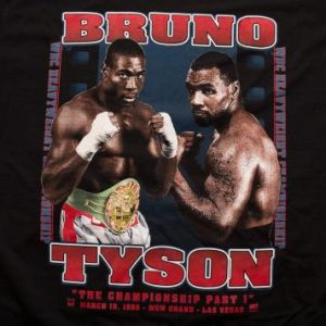 Vintage 90s Mike Tyson vs. Frank Bruno 1996 Boxing T-Shirt
