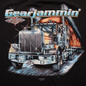 Vintage 80s 3D Emblem Truckers Only Gearjammin' T-Shirt