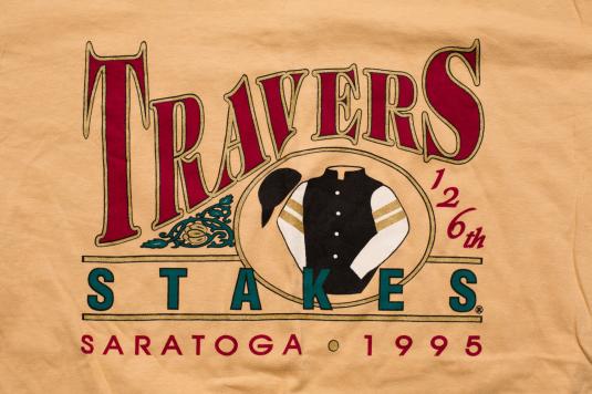Vintage 90s 126th Travers Stakes Saratoga 1995 T-Shirt, Horse Race