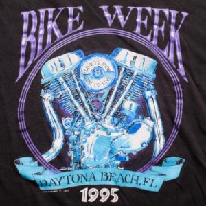 Harley Panhead Motor T-Shirt, 1995 Bike Week, Daytona Beach