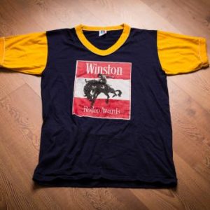Vintage 70s-80s Winston Rodeo Awards Ringer V-Neck T-Shirt