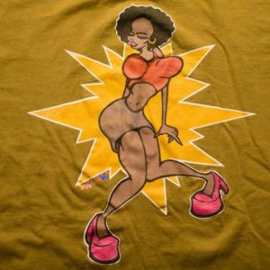 Swank Threds T-Shirt, African-American Afro Funk Dancer, 90s