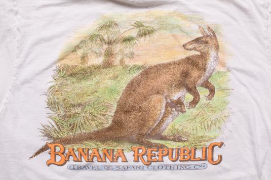 1980s Banana Republic Kangaroo Pocket T-Shirt, Graphic Tee