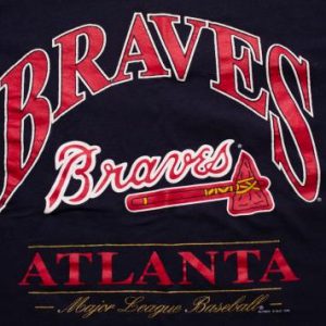 Atlanta Braves T-Shirt, Tomahawk Logo Icon, Lee Sport, 90s