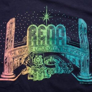 80s Reno Biggest Little City in the World Rainbow T-Shirt