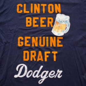 Bill Clinton Beer T-Shirt Genuine Draft Dodger Political Tee