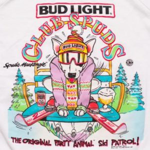 Club Spuds MacKenzie Sweatshirt, Ski Party Animal, Bud Light