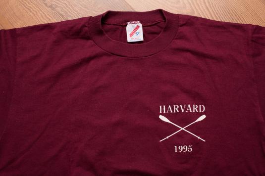 1995 Harvard University Rowing Crew T-Shirt, 95 Champions