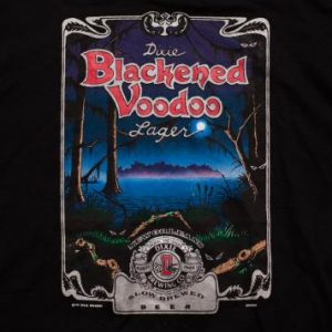 Vintage 90s Dixie Blackened Voodoo Lager T-Shirt, New Orleans Beer