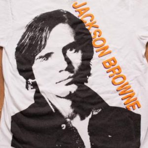 Vintage 80s Jackson Browne T-Shirt, Huge Print, Country Rock