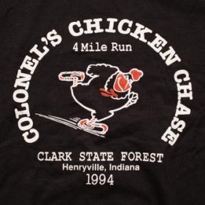 Vintage 90s KFC Colonel's Chicken Chase T-Shirt, Henryville, IN