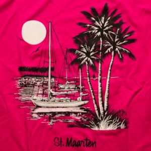St. Maarten Sailboats T-Shirt, Tropical Resort, Palm Trees