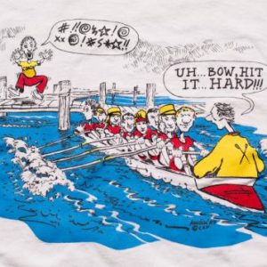 Rowing Team Cartoon T-Shirt, Top Ten Reasons to Row, Adcock
