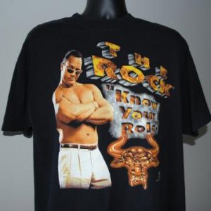 1998 Know Your Role Vintage WWF The Rock Wrestling T-Shirt