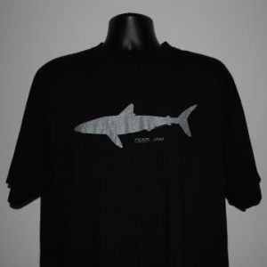 1998 Pearl Jam Rare Vintage Silver Shark Grunge Band T-Shirt