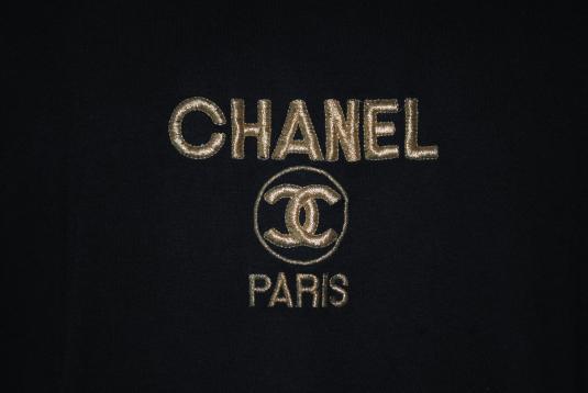 ◎CHANEL PARIS　ヴィンテージ　 ロゴ Tシャツ　黒 CHANEL PARIS logo black long sleeve T-shirt F/S from Japan