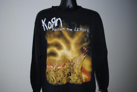 1998 Korn Follow The Leader Vintage Nu Metal Band T-Shirt