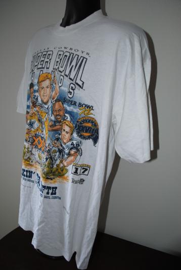 1996 Dallas Cowboys Vintage Super Bowl Caricature T-Shirt