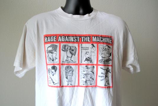 Bands Rage Against The Machine Newspaper Star M/änner T-Shirt schwarz Band-Merch