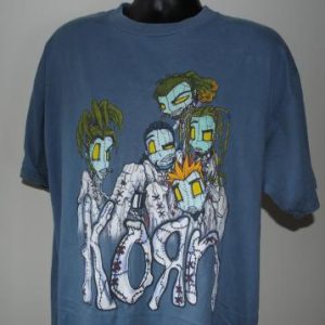 1998 Korn Vintage Nu Metal Rock Band Giant Brand T-Shirt