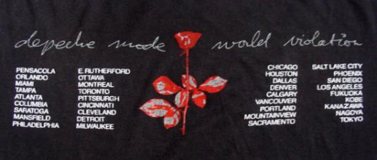 Vintage 1990 Depeche Mode Violator Tour Black T-Shirt