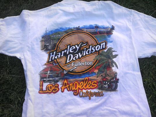 1987 Vintage Harley Davidson Los Angeles Motorcycle T-shirt
