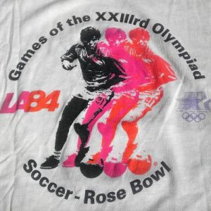 1984 SOCCER Olympic Games Los Angeles vintage t-shirt 80s