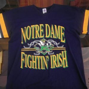 Vintage NOTRE DAME jersey t-shirt LOGO 7 1970s 80s college