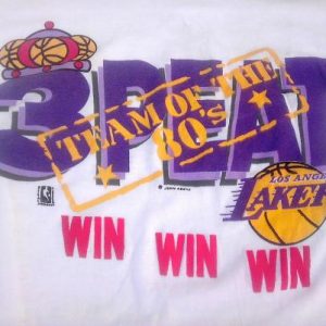 Vintage 1989 Lakers 3peat Los Angeles basketball nba t-shirt