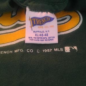Vintage 1987 Oakland Athletics baseball t-shirt soft Trench