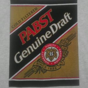 Vintage 1980s PABST GENUINE DRAFT t-shirt beer alcohol