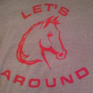 Vintage 80s Let's Horse Around funny t-shirt Alloy