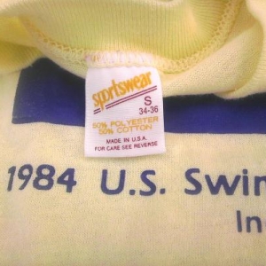 Vintage 1984 US Swimming Olympic Trials Indianapolis t-shirt