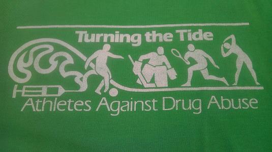 Vintage 1994-ish Athletes Against Drugs t-shirt