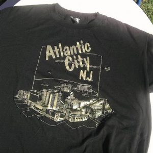 Atlantic City New Jersey Gold Lettering vintage t-shirt 80s