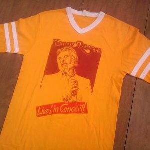 1984 Kenny Rogers Tour Shirt Concert Vintage T-shirt Ringer