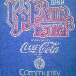 80s IP FAIR Run Marathon Vintage T-shirt Coca-Cola 1989