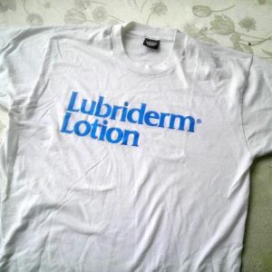 Vintage 80s LUBRIDERM LOTION t-shirt awesome cool!