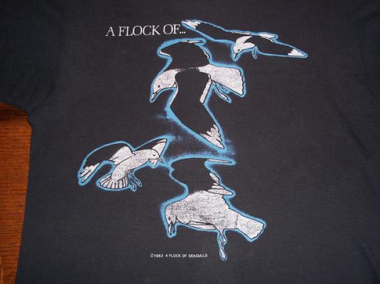 Vintage A Flock Of Seagulls 1983 paper thin t-shirt S SMALL
