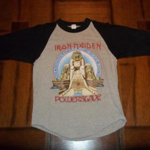 Vintage Iron Maiden 1985 PowerSlave concert t-shirt M soft!
