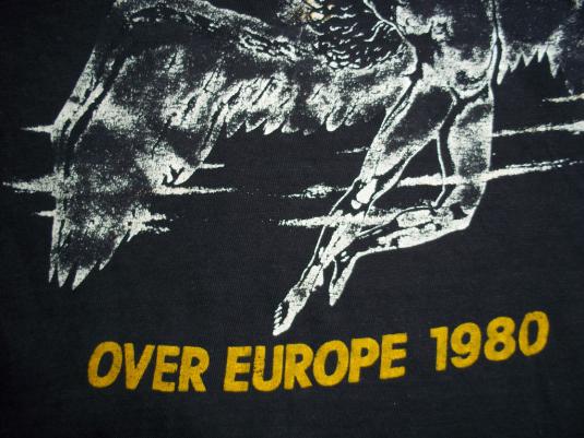 Vintage Led Zeppelin 1980 Over Europe Tour t-shirt SMALL S