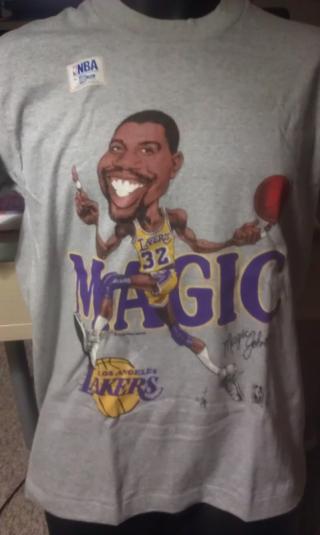 NBA Magic Johnson Lakers Large Head Caricature Deadstock