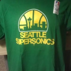 Vintage TRENCH Seattle SuperSonics NBA T Shirt NWTL/42-44