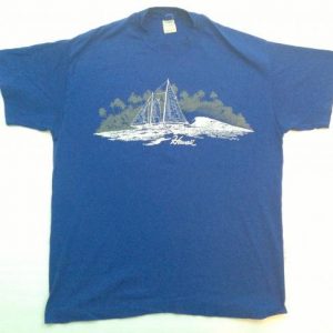 80s Vintage Hawaii Sail Wave 50/50 T Shirt