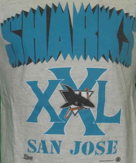 1991 Vintage NHL San Jose Sharks Hockey T Shirt Defunkd