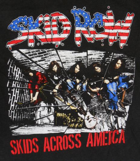 1989-90 Vintage Skid Row Concert Tour T Shirt Large | Defunkd