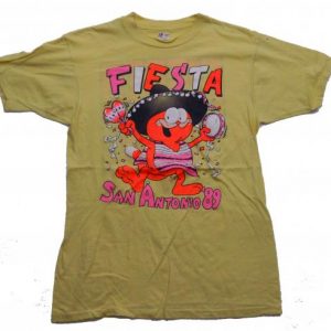 1989 Vintage Garfield San Antonio Texas Fiesta T Shirt