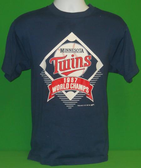 1987 Vintage Minnesota Twins World Series Champions T Shirt | Defunkd
