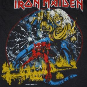 VINTAGE IRON MAIDEN THE # OF THE BEAST 1982 TOUR T-SHIRT *