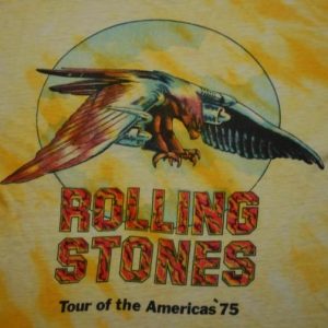 VINTAGE THE ROLLING STONES 75 TOUR OF THE AMERICAS T-SHIRT *